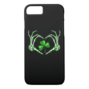 Skeleton Hand Heart Shamrock St Patricks Day Paddy Case-Mate iPhone Case