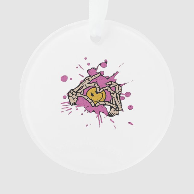 Skeleton Hand Heart Show Classic Style Ornament (Front)