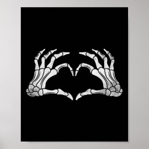 Skeleton Hand Heart Sign Vintage Halloween Costume