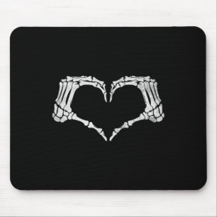Skeleton Hand Heart Sign Vintage Halloween Costume Mouse Pad