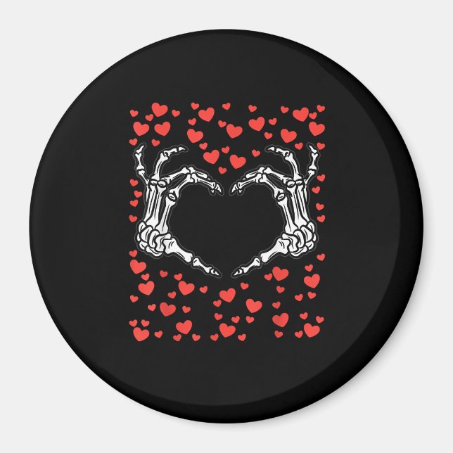 Skeleton Hand Heart Valentines Day Funny Classic Magnet (Front)