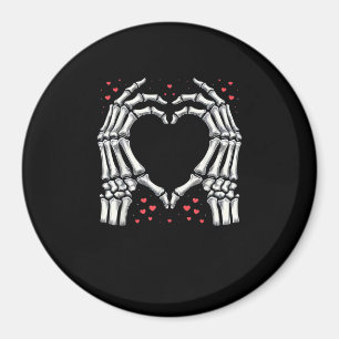 Skeleton Hand Heart Valentines Day Funny Couple Magnet