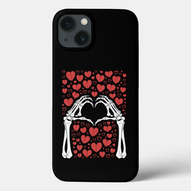 Skeleton Hand Heart Valentines Day Funny Love Case-Mate iPhone Case (Back)