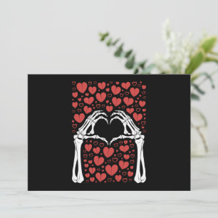 Skeleton Hand Heart Valentines Day Funny Love Holiday Card