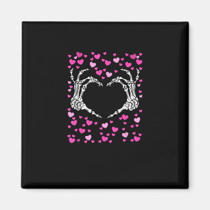 Skeleton Hand Heart Valentines Day Funny Viral Magnet