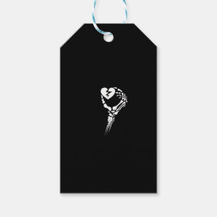 Skeleton Hand Holding Heart Gift Tags