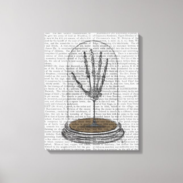 Skeleton Hand In Bell Jar Canvas Print (Front)