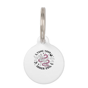 Skeleton Hand Making Heart  Pet Tag