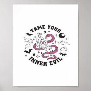 Skeleton Hand Making Heart  Poster