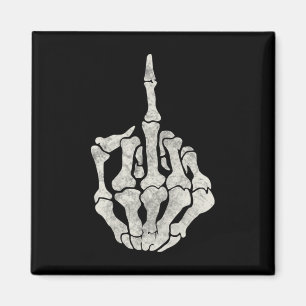 Skeleton Hand Middle Finger For Off Vintage Skull  Magnet