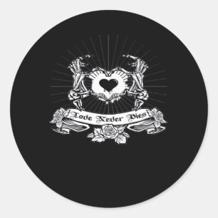 Skeleton Hand Minimal Linework Classic Round Sticker