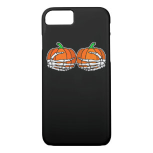 Skeleton Hand On Chest Pumpkin Halloween Women Case-Mate iPhone Case