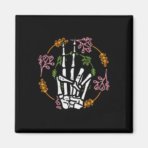 Skeleton Hand Peace Pocket Halloween Costume Men W Magnet