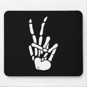 Skeleton Hand Peace Sign Bone  Mouse Pad