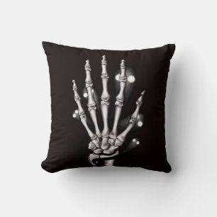 Skeleton Hand Spooky Goth Anatomy Cushion