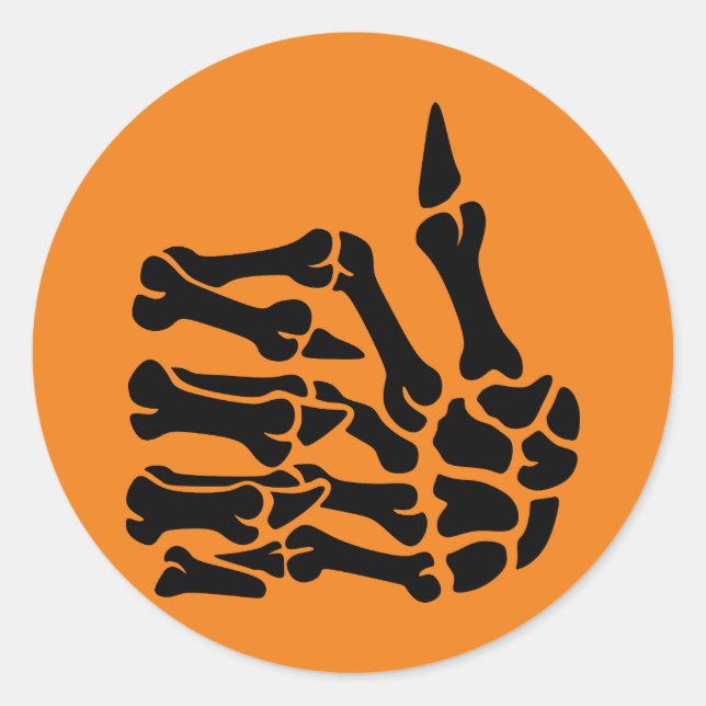 Skeleton Hand Thumbs Up Sticker (Front)