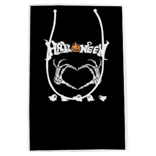 Skeleton Hand With , Halloween Design Medium Gift Bag