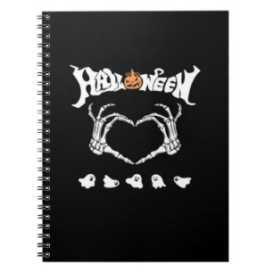 Skeleton Hand With , Halloween Design Notebook