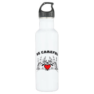 Skeleton Hand With Heart Classic 710 Ml Water Bottle