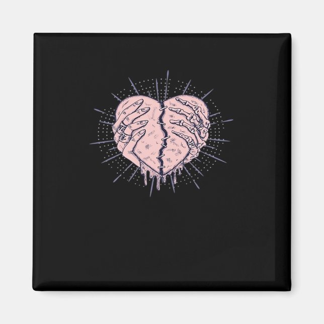 Skeleton Hand With Heart Classic Magnet (Front)
