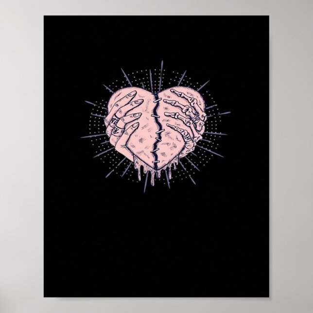 Skeleton Hand With Heart Classic Poster (Front)