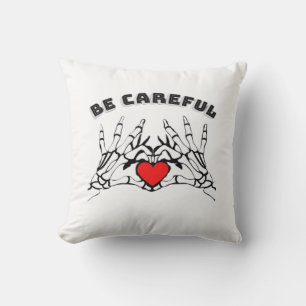 Skeleton Hand With Heart Classic Style Cushion