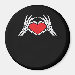 Skeleton Hands A Red Heart Classic Magnet