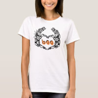 Skeleton Hands Bubble Letters Boo Halloween