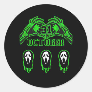 Skeleton Hands Classic Design Classic Round Sticker