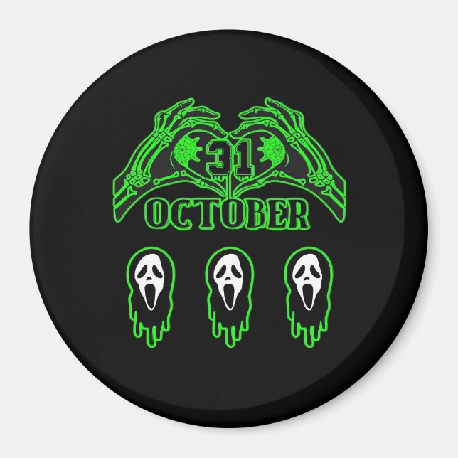 Skeleton Hands Classic Design Magnet (Front)