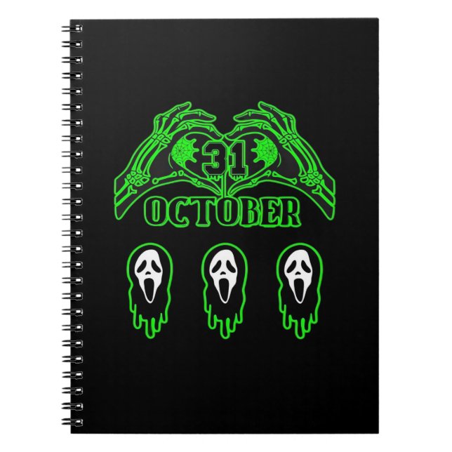 Skeleton Hands Classic Design Notebook (Front)