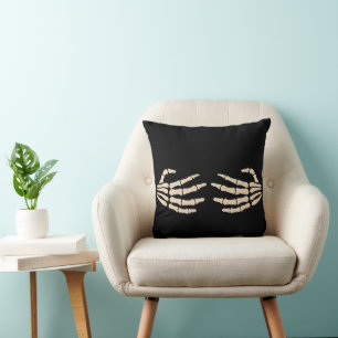 Skeleton Hands Cold to the Bone Coffee Mug Cushion