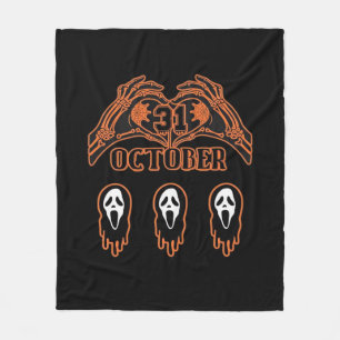 Skeleton Hands For Classic Halloween Fleece Blanket