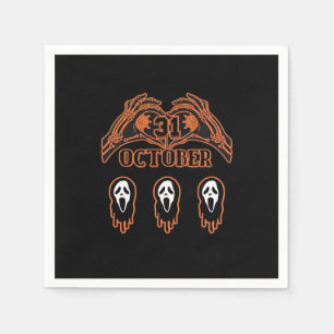 Skeleton Hands For Classic Halloween Napkin