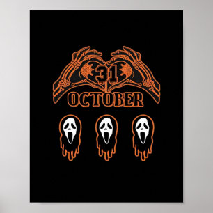 Skeleton Hands For Classic Halloween Poster
