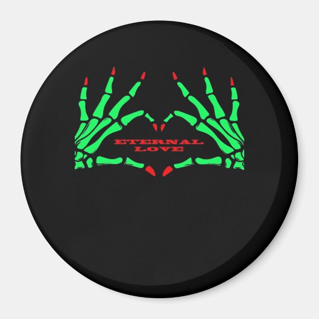 Skeleton Hands - Funny Halloween Magnet (Front)
