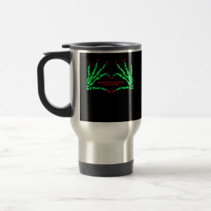Skeleton Hands - Funny Halloween Travel Mug
