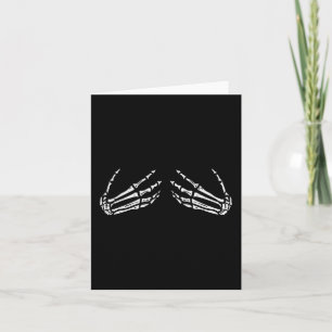 Skeleton Hands Funny Retro Halloween Costume Outfi Card