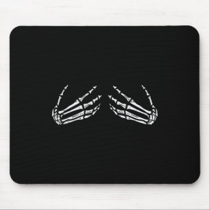 Skeleton Hands Funny Retro Halloween Costume Outfi Mouse Pad