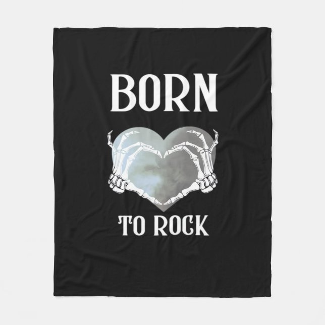 Skeleton Hands Grey Heart Graphic For  Classic Fleece Blanket (Front)