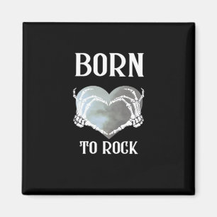 Skeleton Hands Grey Heart Graphic For Classic Magnet