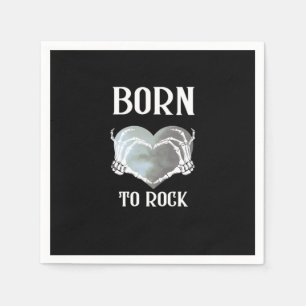 Skeleton Hands Grey Heart Graphic For Classic Napkin