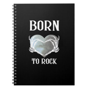 Skeleton Hands Grey Heart Modern Aesthetic Notebook