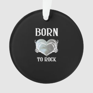 Skeleton Hands Grey Heart Modern Aesthetic Ornament