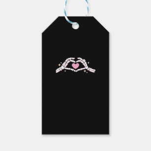 Skeleton Hands Heart Funny Gift Tags
