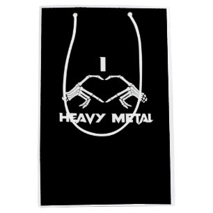 Skeleton Hands Heart  - Funny Halloween Medium Gift Bag