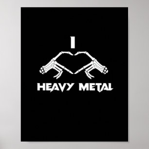 Skeleton Hands Heart  - Funny Halloween Poster