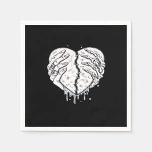 Skeleton Hands Heart– Gothic Heart Classic Napkin