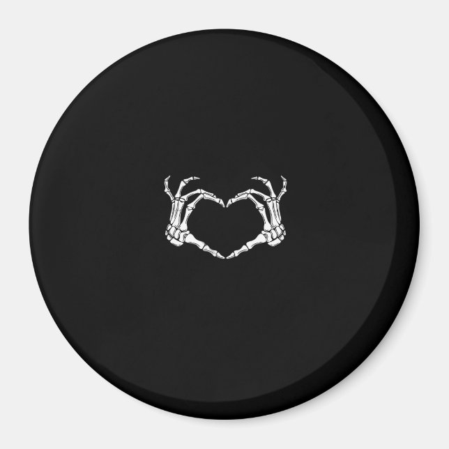 Skeleton Hands Heart Graphic Magnet (Front)