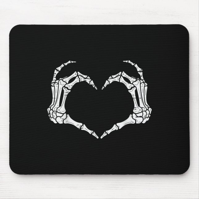 Skeleton Hands Heart Halloween Rock Costume Men Wo Mouse Pad (Front)